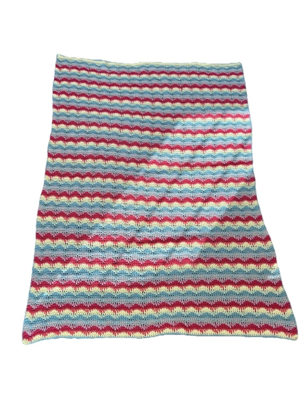 Vintage Apache Tears Crochet Afghan - Boho Cottagecore Throw